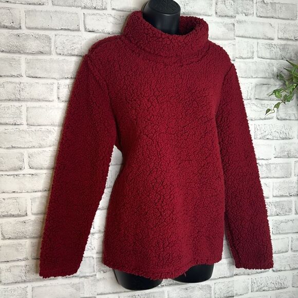 New Directions Holiday Fuzzy Fleece Turtleneck Size Medium - Picture 2 of 4